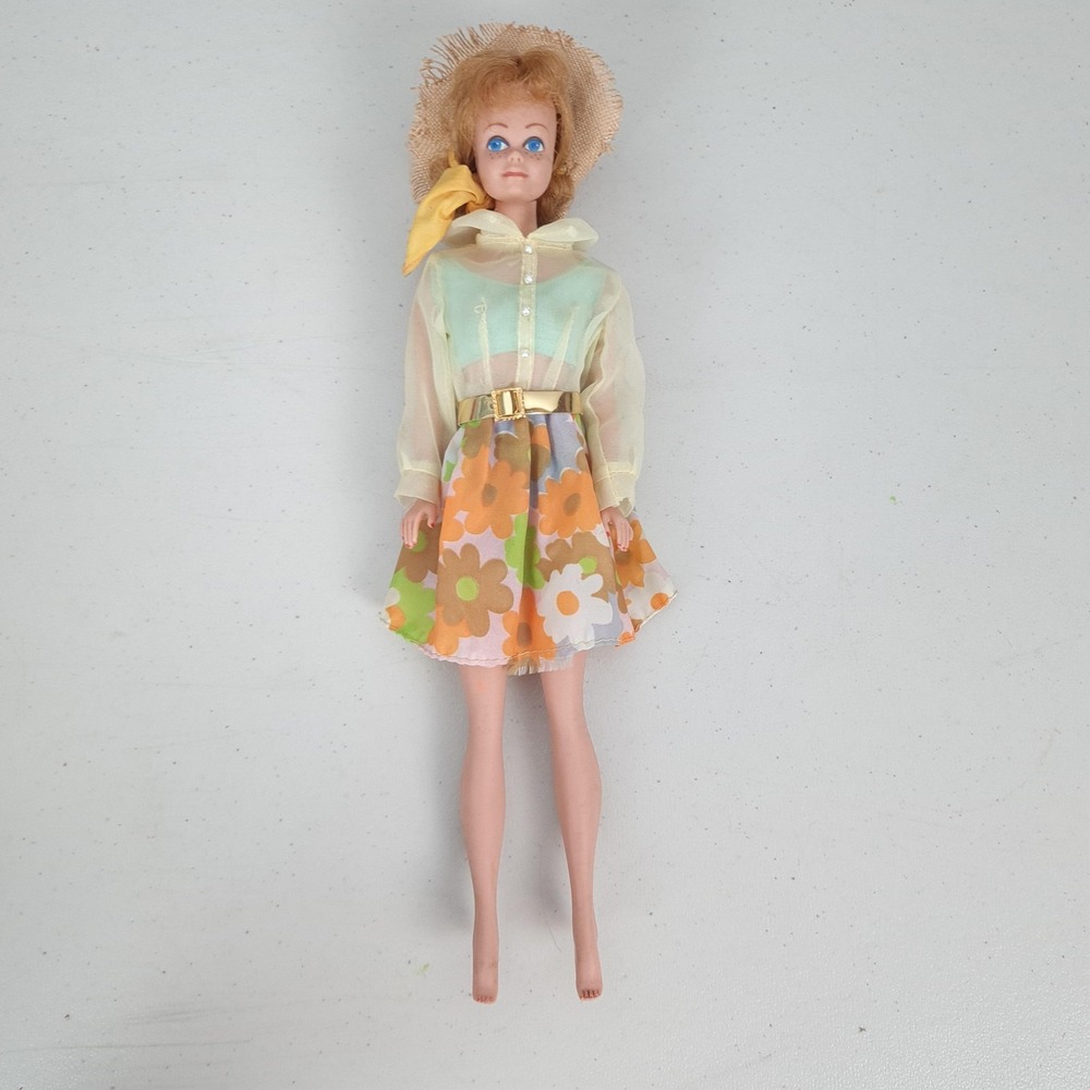 Mattel Barbie Midge Fashion Doll Vintage 1960s Dress Hat Summer Outfit Toy